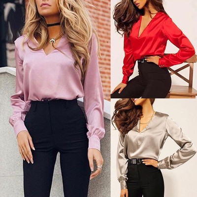 vintage satin blouse