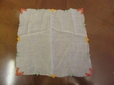 Sch&ouml;nes Vintage Damen feines wei&szlig;es Rasen & besticktes Taschentuch Taschentuch