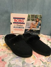 BOBS from Skechers memory foam Women Keepsakes Ice Angel Slippers 7M 31204/BBK