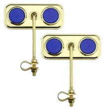 ALTALINE Bicycle Pair Rectangle Mirror Gold Blue