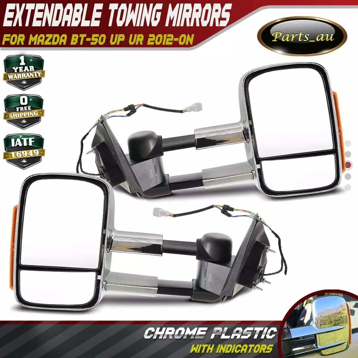 Extendable towing mirrors 2025 for mazda bt50