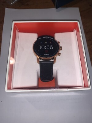 FOSSIL FTW4017 DW6F1 Neu Herren Digital Smart Watch Wear by OS Google Schwarz 