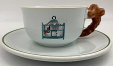 Pierre Deux Le Jardin Cup & Saucer - Birdcage Branch Handle