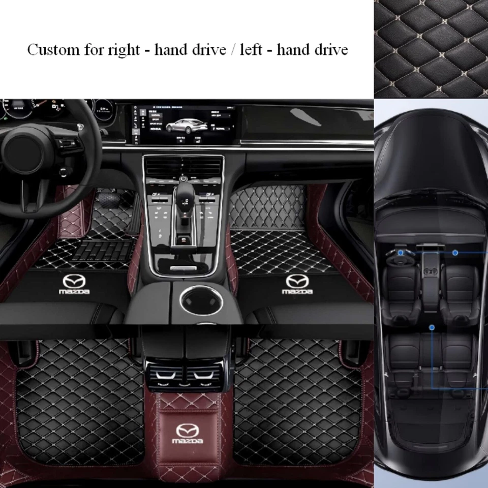 Alfombrillas de coche para Mazda MPV revestimientos automáticos alfombras impermeables revestimientos de lujo personalizados Foto 3 de 4