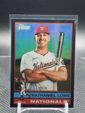 2025 Topps Heritage Nathaniel Lowe Chrome Black /76 Nationals SP #485