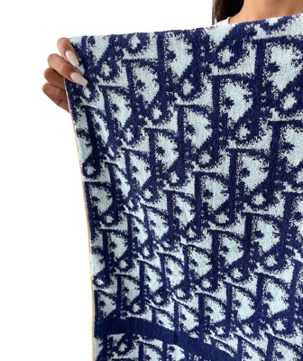 Christian Dior Vintage Trotter Monogram Beach Towel