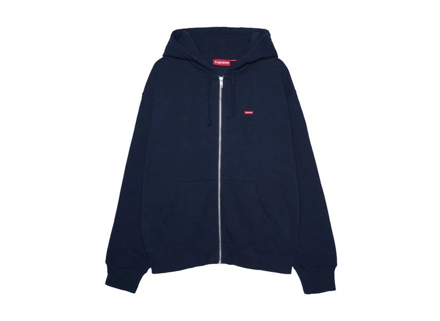 Sweat à capuche zippé Supreme petite boîte bleu marine
