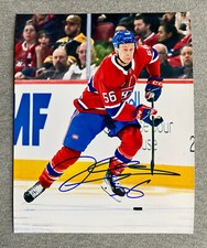 MONTREAL CANADIENS JESSE YLONEN AUTOGRAPH 8x10 ACTION PHOTO #3 YOUNG HOCKEY STAR