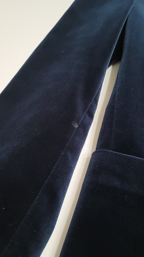 Yves Saint Laurent Velvet Dinner Jacket 2 button Navy Blue YSL blazer 42M 🔥 - Picture 8 of 21