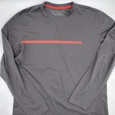 Banana Republic Mens Long Sleeve Activewear Shirt Size L Gray Atheltic Fit