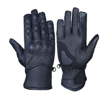 Men's Genuine Leather Motorbike Racing Driving Gloves Knuckle Protection protect