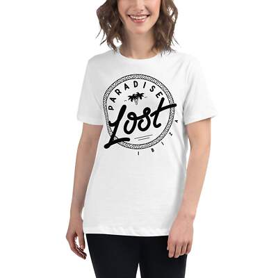 Paradise Lost Ibiza Women's White T-shirt with Logo Beach Club Top