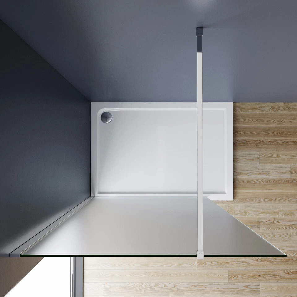 ELEGANTE Puerta de Ducha Sin Marco Mampara de Ducha 5/16" Panel de Vidrio Fijo Foto 3 de 4