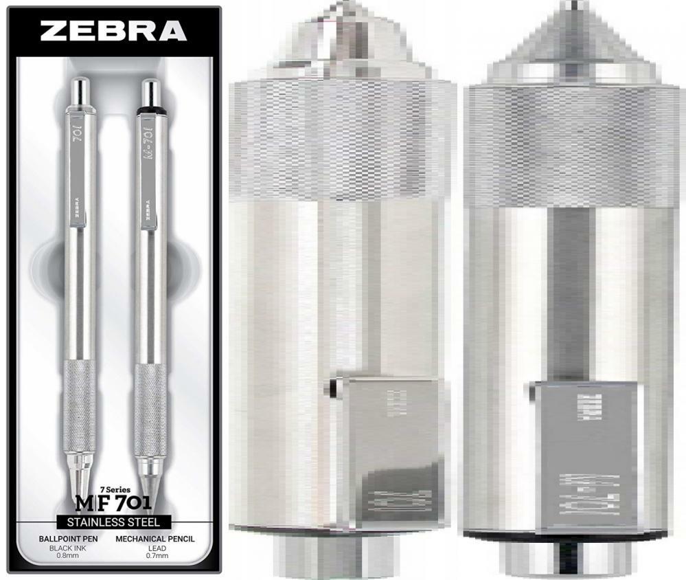Zebra M/F-301 Kugelschreiber & Bleistift Set – Mechanisch, Nachfüllbar, Edelstahl-Gehäuse