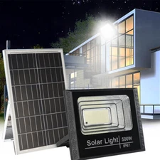 500W Outdoor LED Solar Panel Flood Light Pendant Ceiling Lamp for Garden Shed US