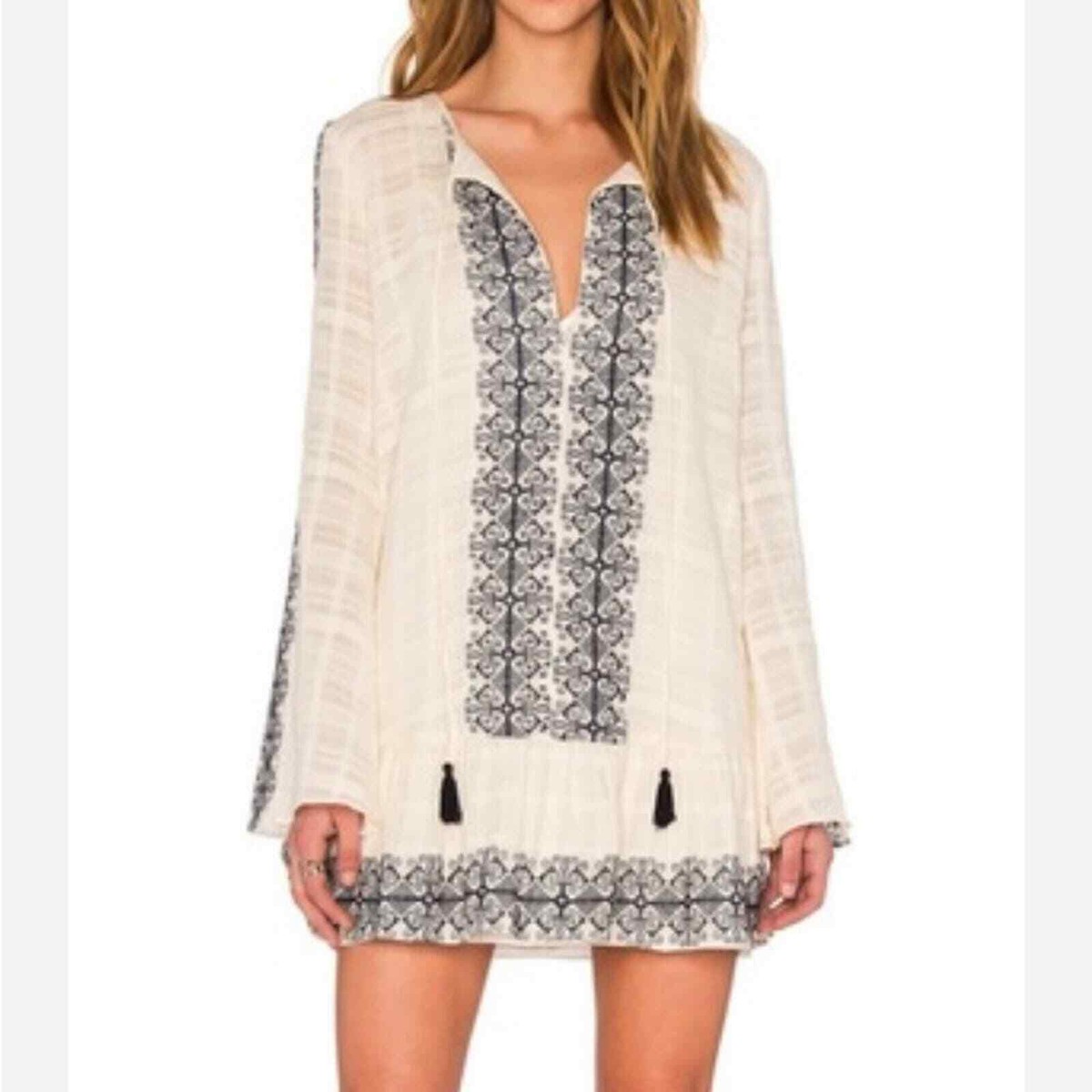 white christmas dresses White Embroidered Mini Dress main image 0