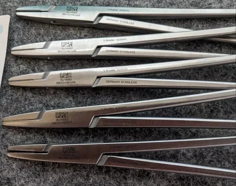 Lote de 5 soportes de aguja V. Mueller SU16062 Mayo-Hegar TC Vital 8" de longitud Foto 3 de 3