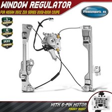 Window Regulator w/ Motor Front Right for Nissan 350Z Z33 2002-2008 80720CD000