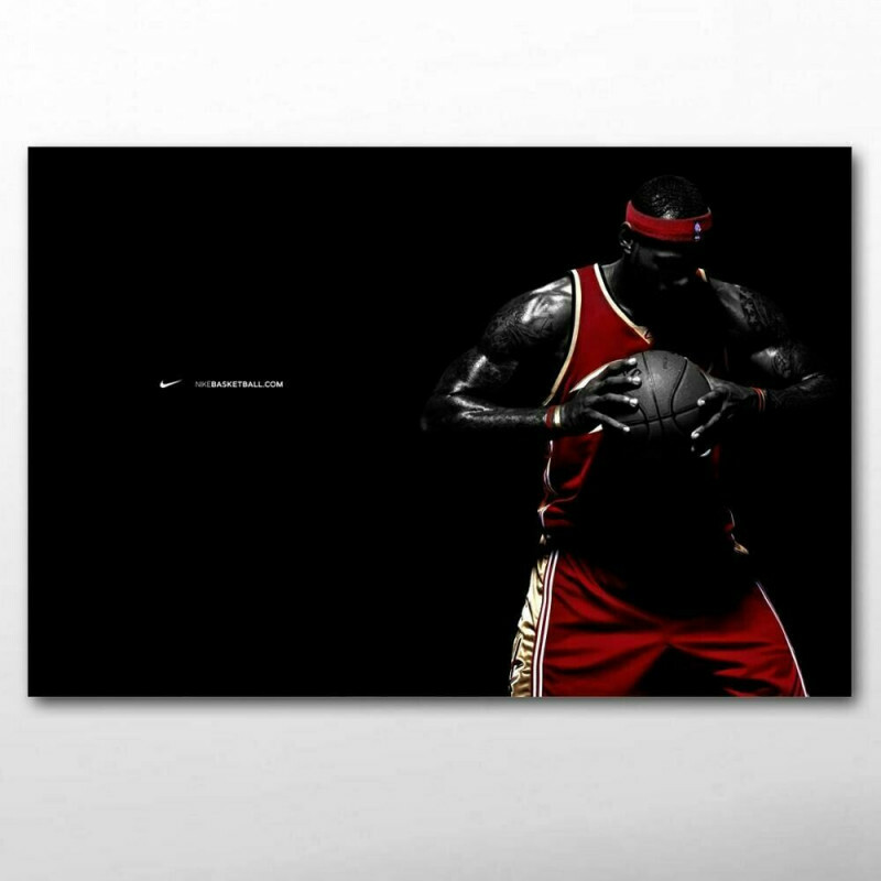 Tableaux basket-ball LeBron James 50x75 cm pour décoration de salon moderne et chambre d'ado