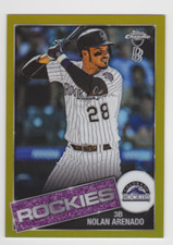 NOLAN ARENADO 2020 Topps Chrome Ben Baller 1985 Gold Refractor #D 45/50 Rockies