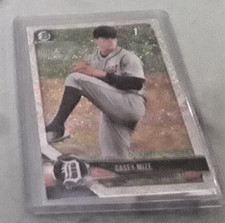 2018 Bowman Draft Baseball Casey Mize 1st Bowman Base Chrome Speckle Refractor