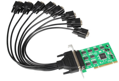8 port RS-232 COM DB9 serial  controller to PCI card 16C1058 8xRS232 with Cable