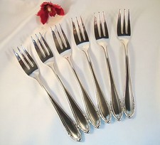 BSF Linda 6 Kuchengabeln Platura 90 er Auflage Gabel Dessert Gabeln / ai 249