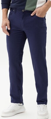 Brax Feel Good Cadiz Straight Pants in Sea Size 35/34