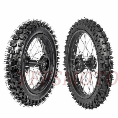 80/100-12 60/100-14 Front+Rear Wheel Rim Tire Tyre Assembly for Coolster SSR SDG