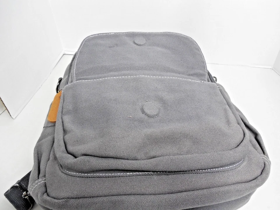 Mochila deportiva de lona / Univ. Parche con logotipo de CA Berkley gris lona 11"x 14" x 4" Foto 2 de 4