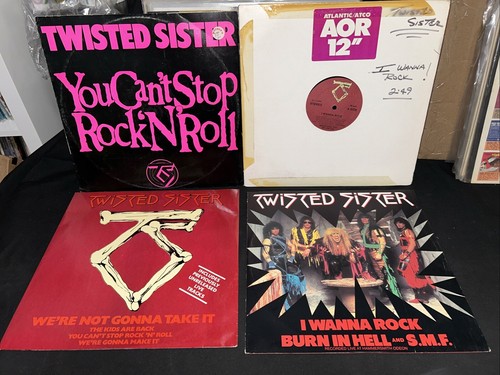 4x Twisted Sister I Wanna Rock PROMO,12"EP UK,We’re Not Gonna Take It,Can’t Stop