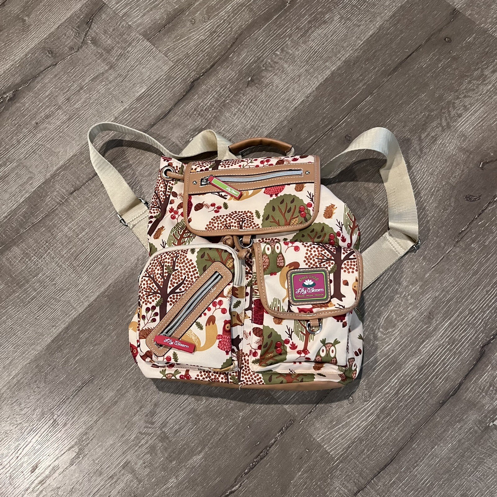 Lily Bloom Riley Backpack Forest Fox Porcupine Owl … Gem