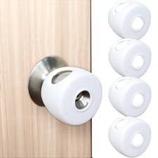Child Proof Door Knob Covers, 4Pack Door Knob Safety Cover for Kids, Door Loc...
