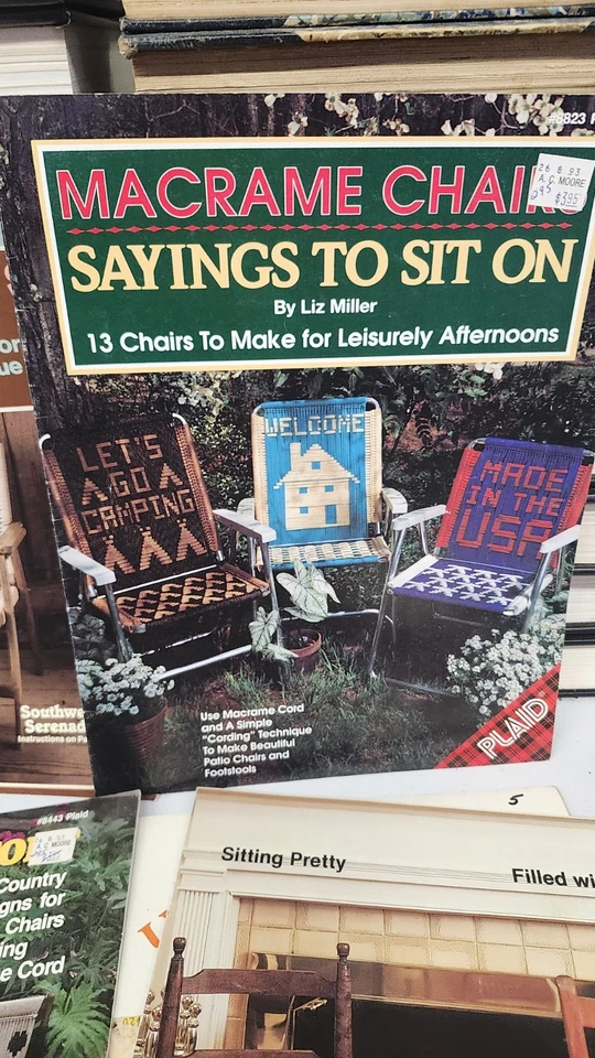 Modelli di sedie per prato e patio in macramè lotto di 9 libri  - Immagine 4 di 4