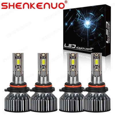 For Chrysler Pacifica 2017-2020 4pcs 9005 LED Headlight High Low Beam Bulbs Kit
