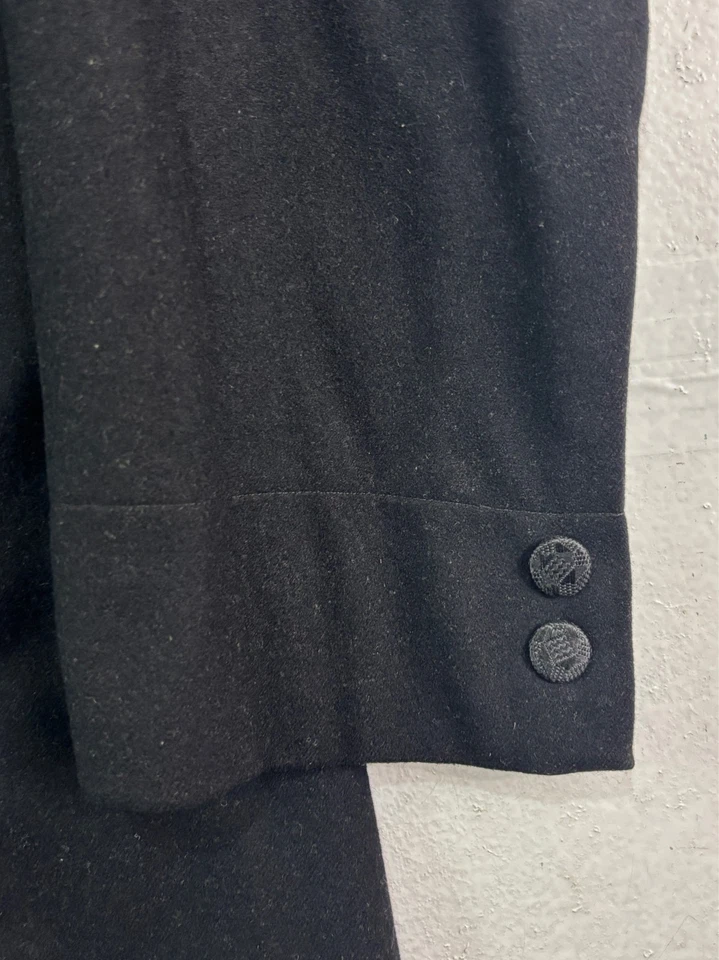VTG 20s 30s Black Cutaway Morning Coat 36 R Tailcoat Original Old Flannel Wool - Image 2 of 4