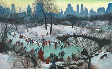 Wooden Jigsaw Puzzles For Adults - Skating In Central Park 249 Piece Puzzle 
