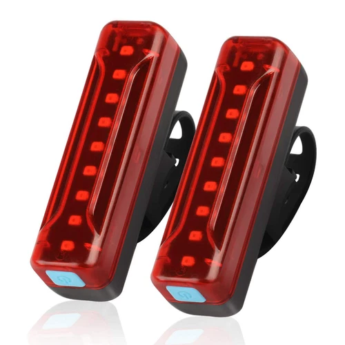 Paquete de 2 luces traseras recargables USB Ovetour para bicicleta, 1200 mAh de duraciรณn 50 horas, ultr...-