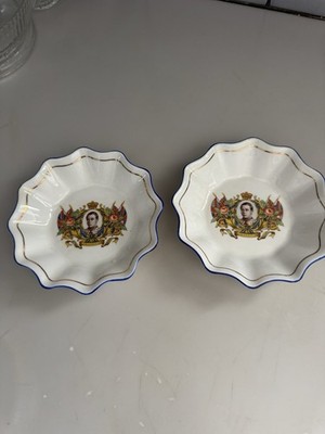 2 Sutherland KING EDWARD VIII 1937 CORONATION SOUVENIR Bone China DISHES