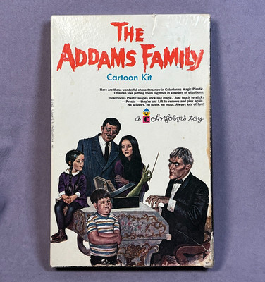 1965 Vintage ADDAMS FAMILY Colorforms Cartoon Kit Playset TV SHOW Television Toy