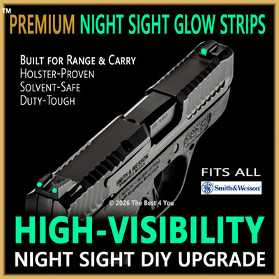 S&W M&P GL W in DARK  Night Sight DIY Upgrade Shield EZ SD9VE SD40VE Bodyguard 
