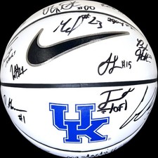 2025-26 KENTUCKY WILDCATS TEAM SIGNED NIKE BASKETBALL OTEGA OWEH COLLIN CHANDLER
