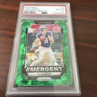 2024 Prizm Emergent Green Ice #19 JJ McCarthy Vikings RC Rookie PSA 10