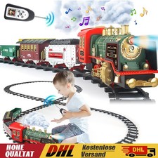 Spielzeug Zug Set mit Dampf Licht Sound RC Eisenbahn Kinder Geschenk Weihnachten