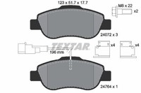 Textar Bremsbelagsatz, Scheibenbremse 2407202 FüR Fiat Ford