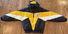 Vintage Pittsburgh Steelers Pro Player Jacket 1/4 Zip Pullover Korea Med. 1990's