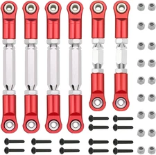 Aluminum Adjustable Tie Rods & Turnbuckles Toe Links Set Linkage Steel for 1/10