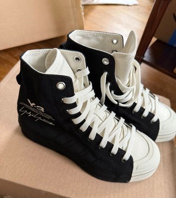 Adidas Y-3 Nizza Hi Black White Sneakers Yohji Yamamoto Size 4.5 Men New