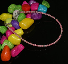 Natural Pink Opal 2MM Faceted Round Gemstone Beads Handmade Women Bracelets 6-8"