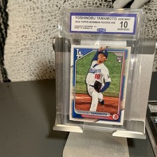2024 Topps Bowman Rookie Yoshinobu Yamamoto #36 CSG 10 Los Angeles Dodgers